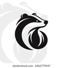 Badger logo on isolated background v7