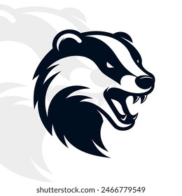 Badger logo on isolated background v9