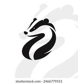 Badger logo on isolated background v4