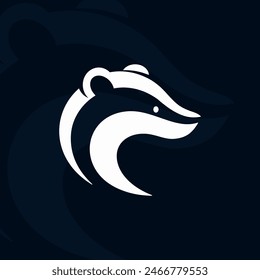 Badger logo on isolated background v5