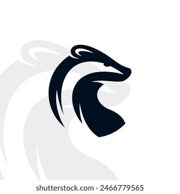 Badger-Logo auf isoliertem Hintergrund v97