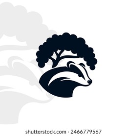 Badger-Logo auf isoliertem Hintergrund v93