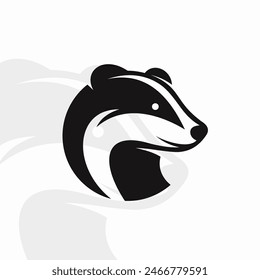 Badger logo on isolated background v87