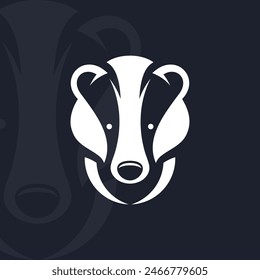 Badger logo on isolated background v81