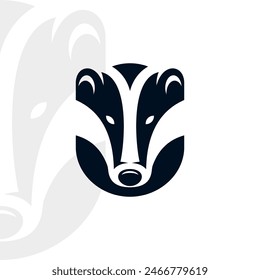Badger logo on isolated background v69