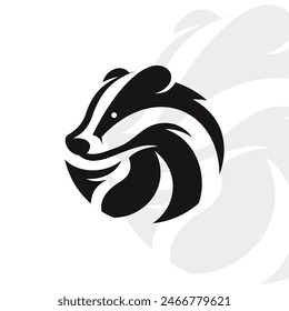 Badger logo on isolated background v70