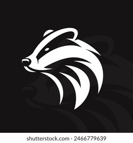 Badger logo on isolated background v72