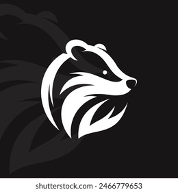 Badger logo on isolated background v55