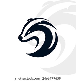 Logotipo de tejón sobre fondo aislado v54