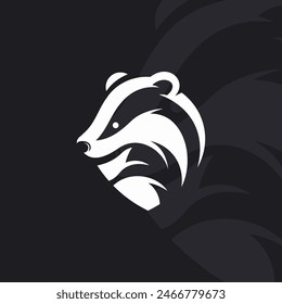 Badger logo on isolated background v48