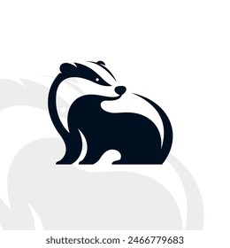 Badger logo on isolated background v45