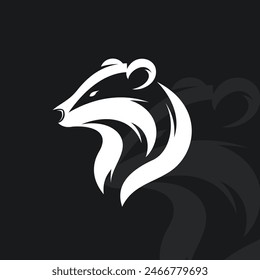 Badger logo on isolated background v40