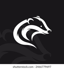 Badger logo on isolated background v37
