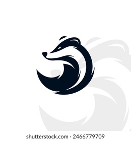 Badger logo on isolated background v34