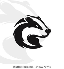 Badger logo on isolated background v17