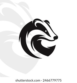 Badger logo on isolated background v29