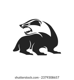 Badger logo template Isolated. Brand Identity. Icon Abstract Vector graphic