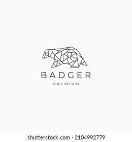 Badger logo vector icon design template