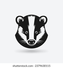 Badger Mascot Animal Head. Vector illustration