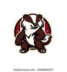 Badger mascot logo design vector with modern illustration