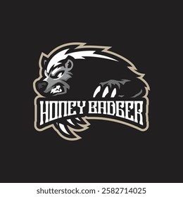 Badger mascot logo design vector with modern illustration concept style for badge, emblem and t shirt printing. Honey badger illustration for sport team.