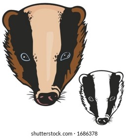 Badger Mascot for sport teams. Great for t-shirt designs, school mascot logo and any other design work. Ready for vinyl cutting.