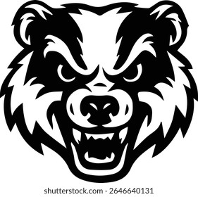 Badger Middle High School Sports Team Mascot design isolated on white background eps