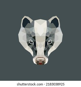The Badger polygon illustration vector