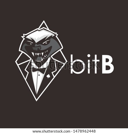 badger rich character logo template for casino logo