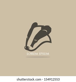 Badger sign - vector illustration
