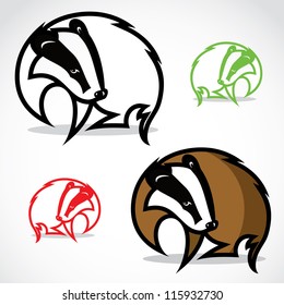 Badger signs - vector illustrations