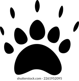Badger track paw print Vector wild animal Badger