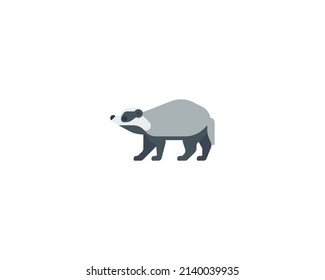 Badger vector isolated icon. Badger emoji illustration.
