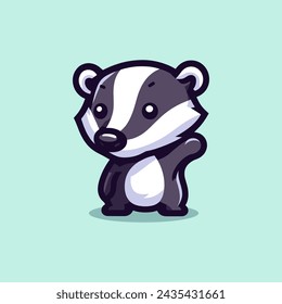 Badger-Cute-Mascot-Logo-Illustration-Chibi-Kawaii is awesome logo, mascot, illustration for product, any company and bussiness