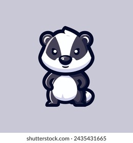 Badger-Cute-Mascot-Logo-Illustration-Chibi-Kawaii is awesome logo, mascot, illustration for product, any company and bussiness