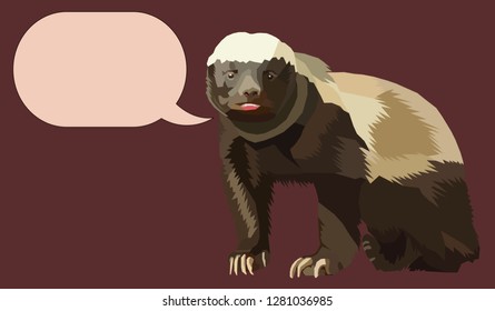 badgerlike honey badger brock
vector bee eater ratel