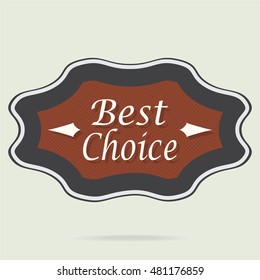 Badges, Best choice label, vector sale tag illustration