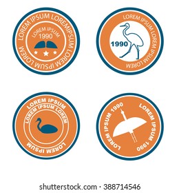 Badges of bird to save the planet vector illustration