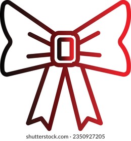 Badges Bow Tie Gradient Line Icon