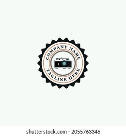 Badges Camera Retro Logo Vintage