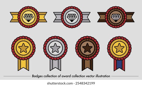 Badges collection of award collection vector illustration