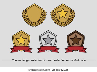 Badges collection of award collection vector illustration