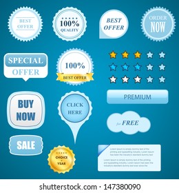 Badges collection, elements for internet marketing