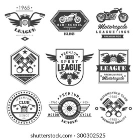 Badges, emblems Motorcycle Collections vector logo set