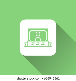 Badges icon with long shadow