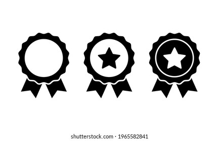 badges icons ,Rosette design concept,approval icons on white background