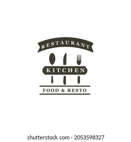 Badges Kitchen Cooking Logo Design 