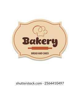 Badges and labels for bakeries. Food, confectionery, sweets. Vector illustration