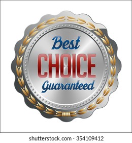 Badges Luxury Silver with Gold, Red and Navy Details. Best Choice.