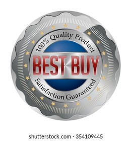 Badges Luxury Silver with Gold, Red and Navy Details. Best Buy.